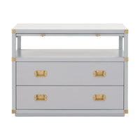 Benji Dove Gray Nightstand | Bone & Brass