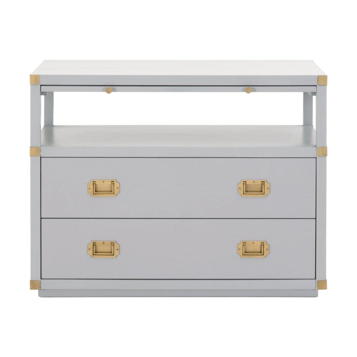 Benji Dove Gray Nightstand | Bone & Brass