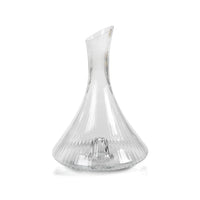 Benji Ribbed Fluted Flask Glass Decanter | Bone & Brass