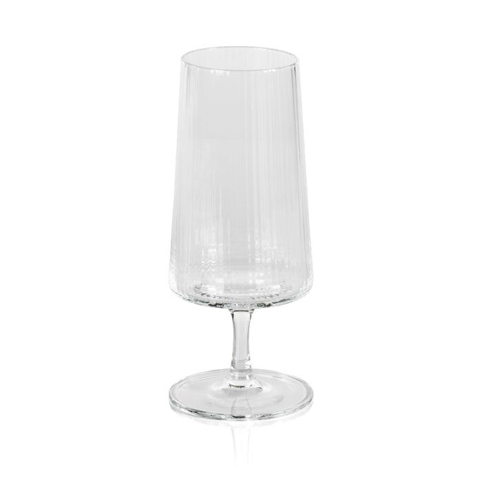 Benji Ribbed Fluted Textured Cocktail Glasses, Set 4 | Bone & Brass