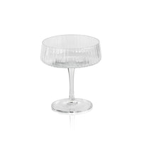 Benji Ribbed Fluted Textured Martini Glasses, Set 4 | Bone & Brass