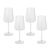 Benji Ribbed Fluted Textured Wine Glasses, Set 4 - Glass Stem Detail | Bone & Brass