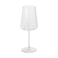 Benji Ribbed Fluted Textured Wine Glasses, Set 4 | Bone & Brass
