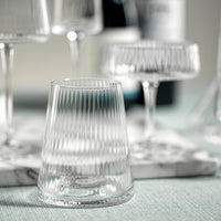 Benji Ribbed Taper Up Textured Glasses, Set 4 - Glass Detail | Bone & Brass