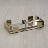 Bento Polished Gold Dinner Napkin Holder - Holder Side View | Bone & Brass