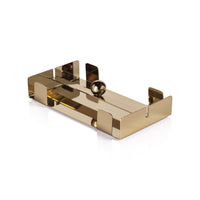 Bento Polished Gold Dinner Napkin Holder | Bone & Brass