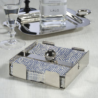 Bento Polished Nickel Cocktail Napkin Holder - Holder Detail | Bone & Brass