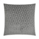 24" square Bergman decorative throw pillow in gray with a geometric rectangular pattern.