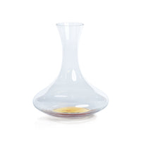 Beril Tall Wine Glass Decanter Gold Base | Bone & Brass