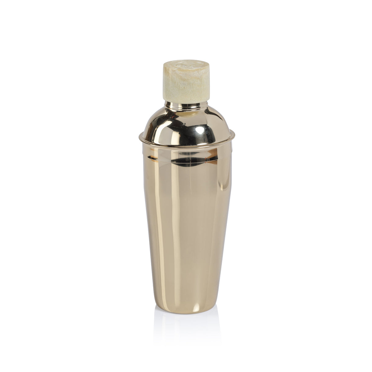 Berkely Stainless Steel Cocktail Shaker, Marble Cap | Bone & Brass