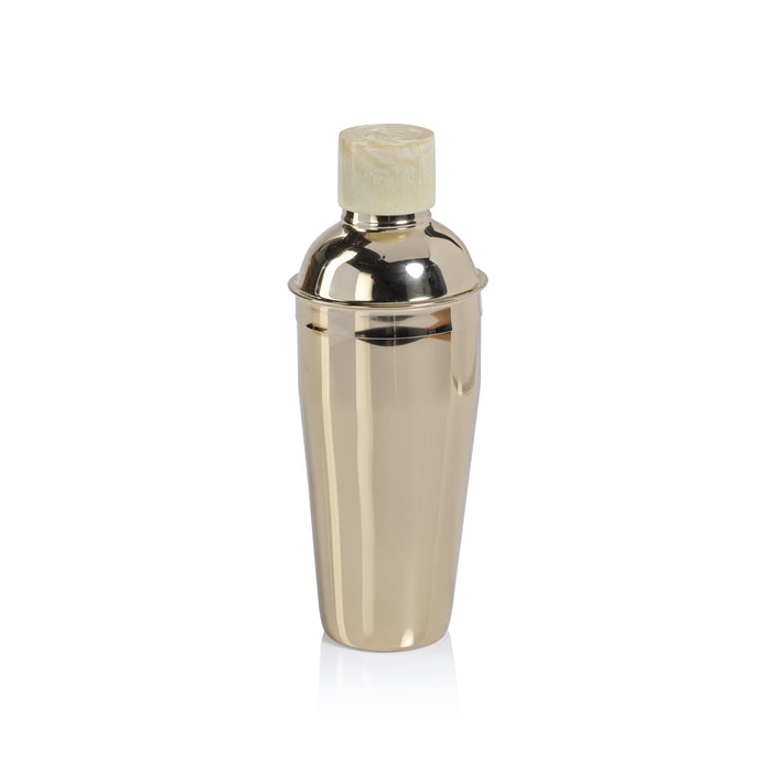 Berkely Stainless Steel Cocktail Shaker, Marble Cap | Bone & Brass