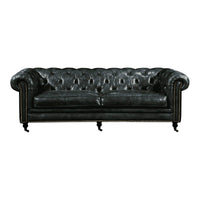 Birmingham Sofa Black - Sofa Side View | Bone & Brass