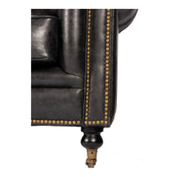 Birmingham Sofa Black - Sofa Side View | Bone & Brass