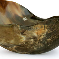 Black Decorative Horn Bowl - Bowl Side View | Bone & Brass