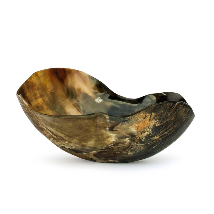Black Decorative Horn Bowl | Bone & Brass