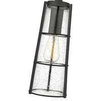Black Helix Seedy Glass Outdoor Pendant