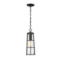 Black Helix Seedy Glass Outdoor Pendant