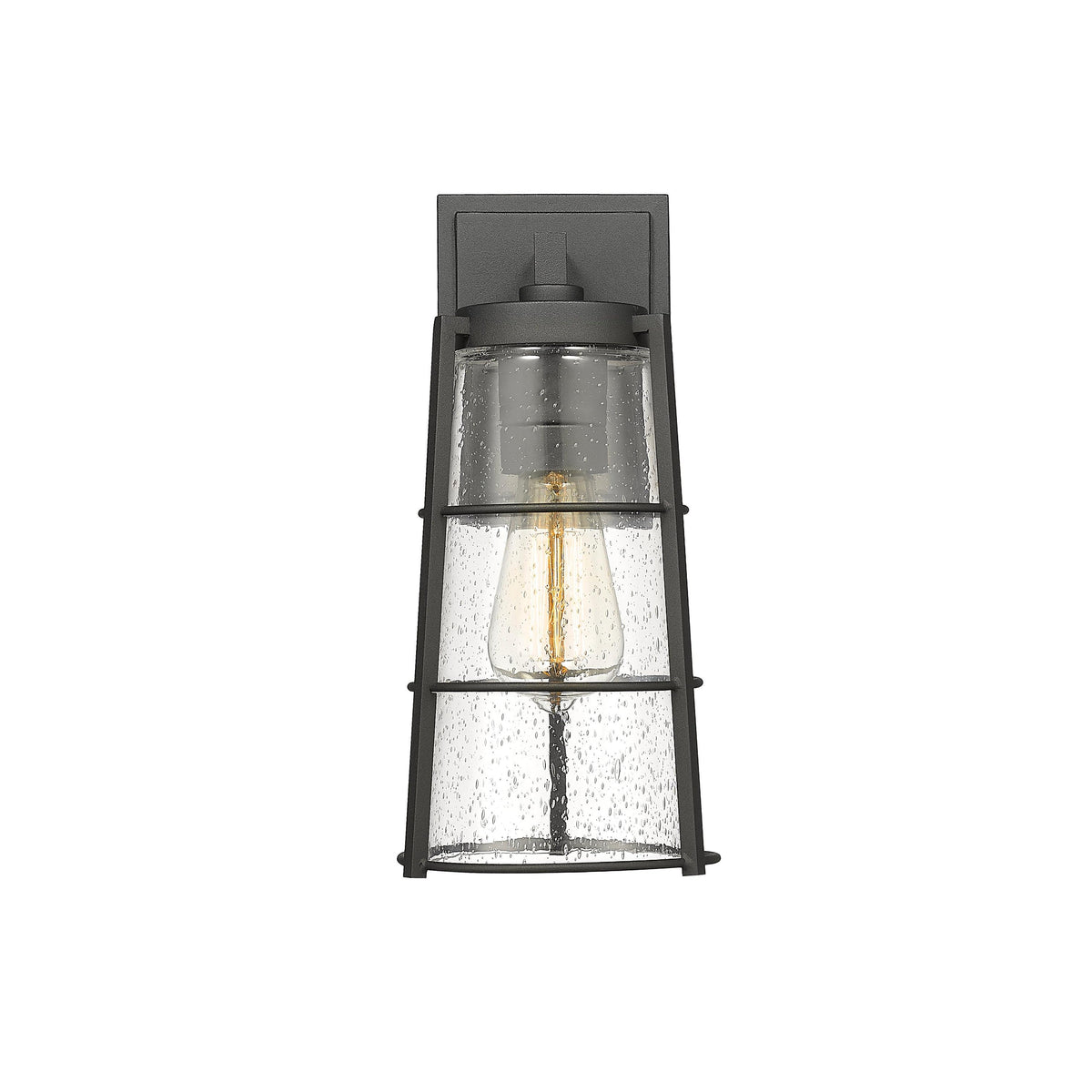 Black Helix Seedy Glass Wall Lantern
