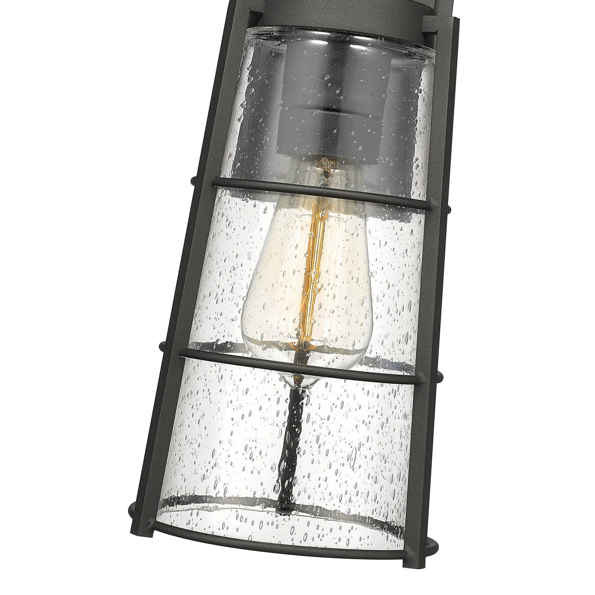 Black Helix Seedy Glass Wall Lantern