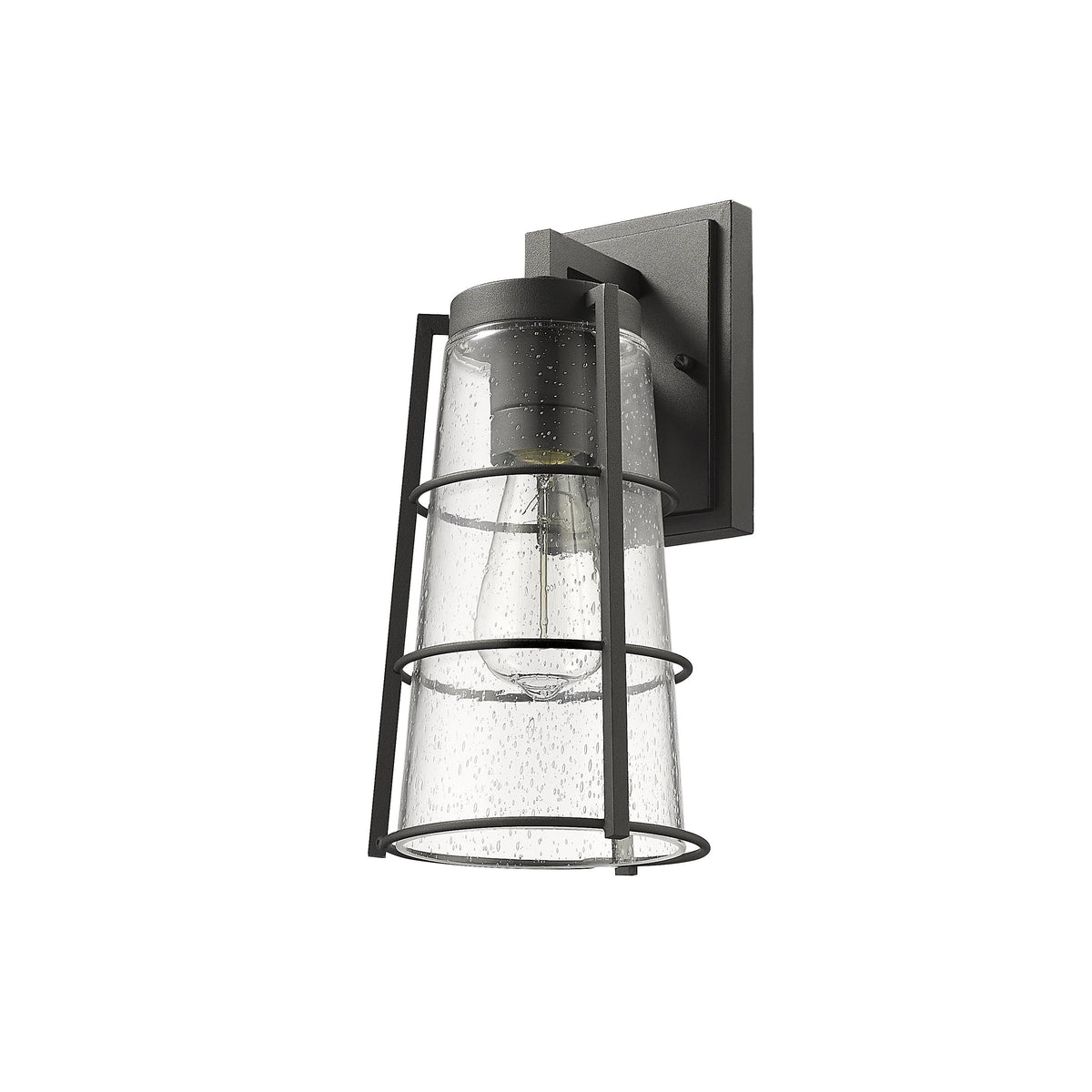 Black Helix Seedy Glass Wall Lantern