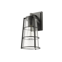 Black Helix Seedy Glass Wall Lantern