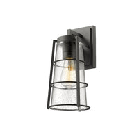 Black Helix Seedy Glass Wall Lantern