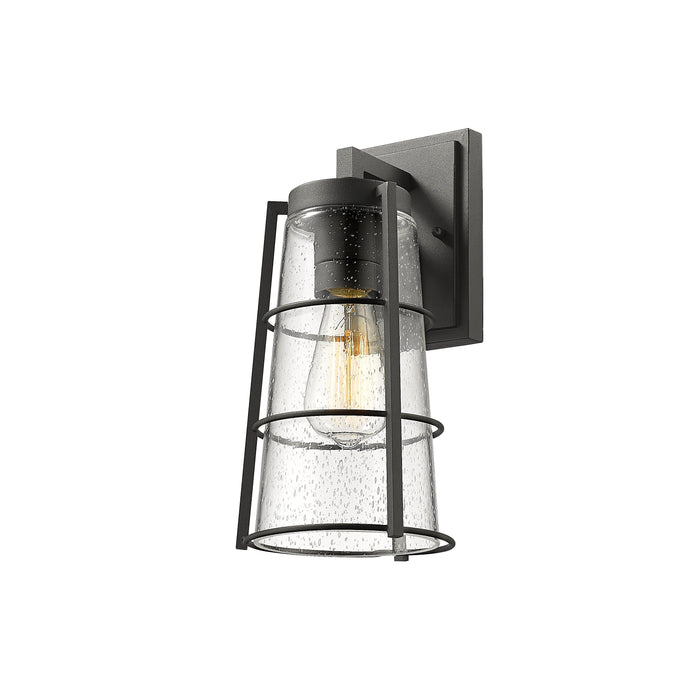 Black Helix Seedy Glass Wall Lantern