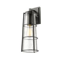 Black Helix Seedy Glass Wall Sconce
