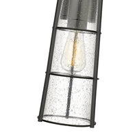 Black Helix Seedy Glass Wall Sconce