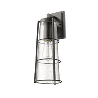 Black Helix Seedy Glass Wall Sconce