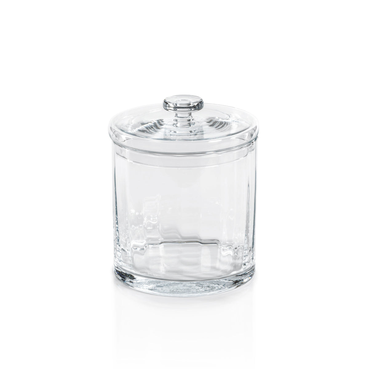 Blendon Optic Glass Small Lidded Jar | Bone & Brass