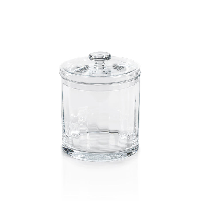 Blendon Optic Glass Small Lidded Jar | Bone & Brass