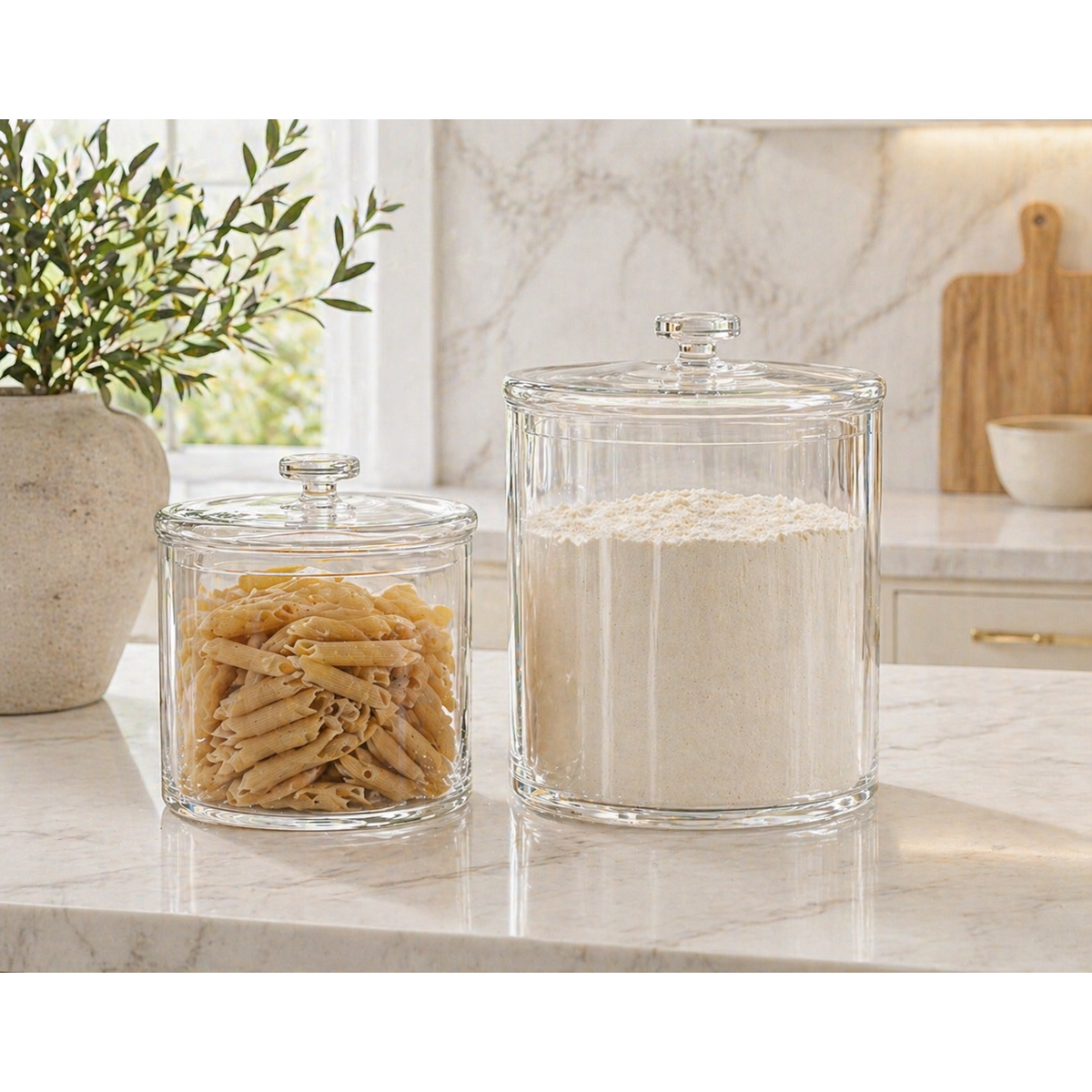 Blendon Optic Glass Small Lidded Jar - Detail View | Bone & Brass