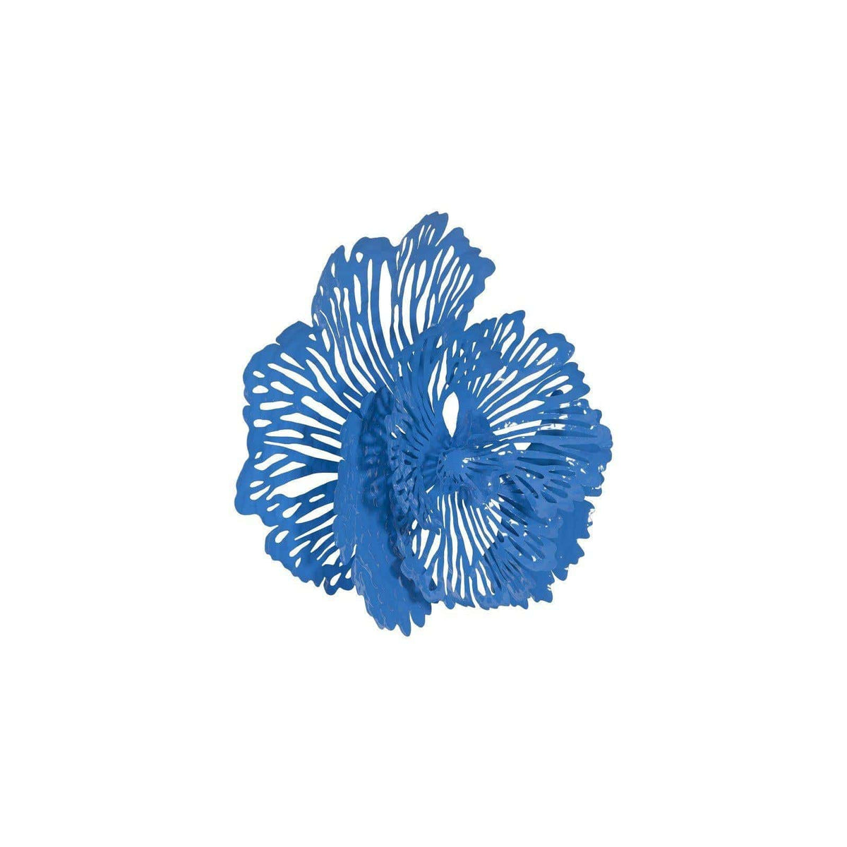 Blue Flower Wall Art, Small - Wall Decor Frame Detail | Bone & Brass