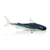 Blue Shark Decorative Glass Figurine - Figurine Side View | Bone & Brass