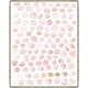 Blush Dabbles IV Giclee Painting: abstract art with soft pink and gold watercolor shapes on white, framed.