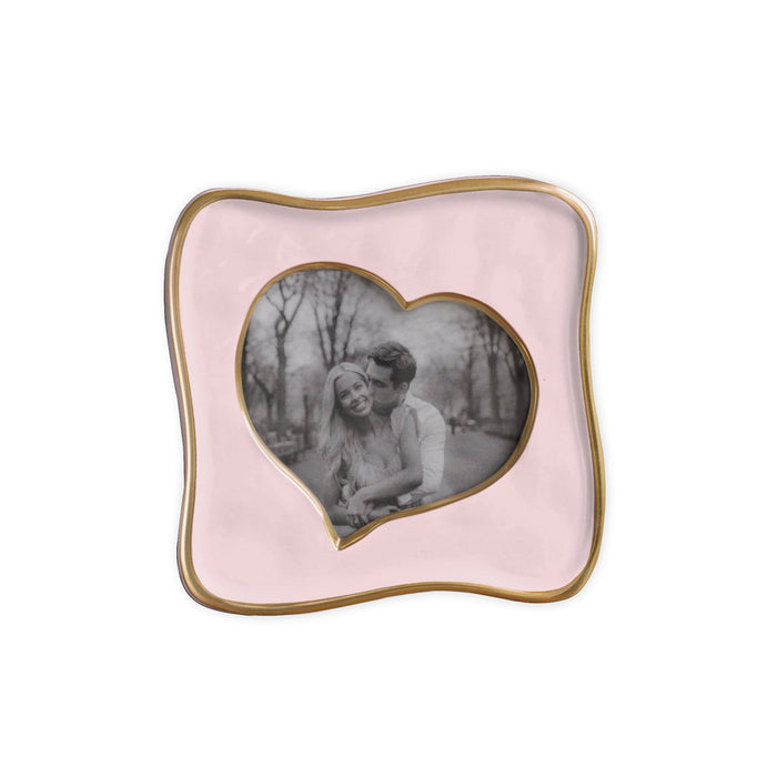 Blush Pink Curved Heart 5 x 5 Picture Frame | Bone & Brass