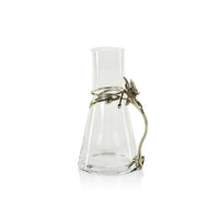 Bogar Orchid Pewter & Glass Pitcher - Pitcher Handle Detail | Bone & Brass
