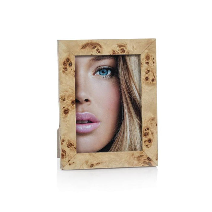 Bogor Burlwood 5 x 7 Photo Frame | Bone & Brass