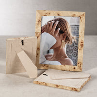 Bogor Burlwood Veneer Photo Frame - Frame Side View | Bone & Brass