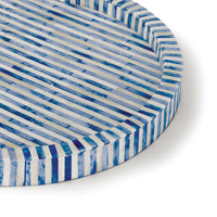 Bone Indigo Tray Round - Tray Side View | Bone & Brass