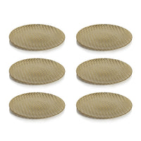 Braided Gold Glass 13" Plates, Set 6 - Plate Top View | Bone & Brass