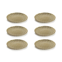 Braided Gold Glass 8.25" Plates, Set 6 - Plate Top View | Bone & Brass