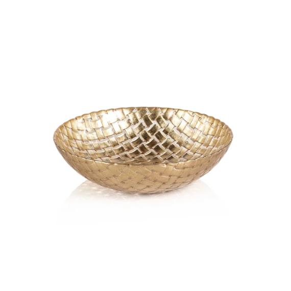 Braided Gold Glass Dinner Bowls, Set 6 | Bone & Brass