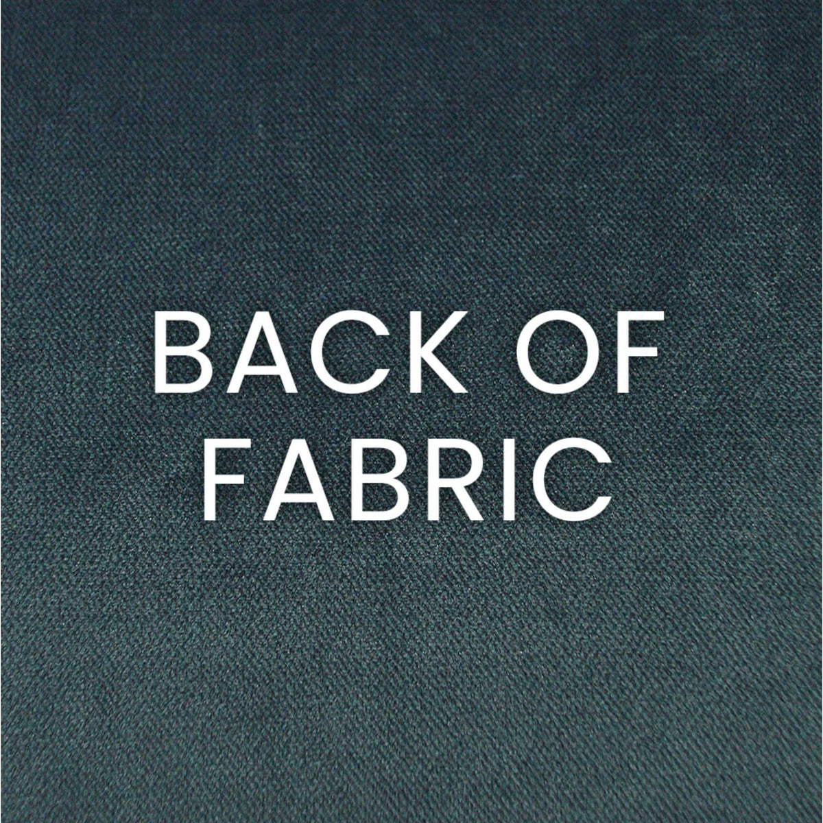 Close-up of the dark teal polyester fabric back of the Brix Haze Throw Pillow, showing its texture.