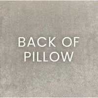 Brix Truffle Throw Pillow, back view, showing the seamless zippered cover and polyester fabric.
