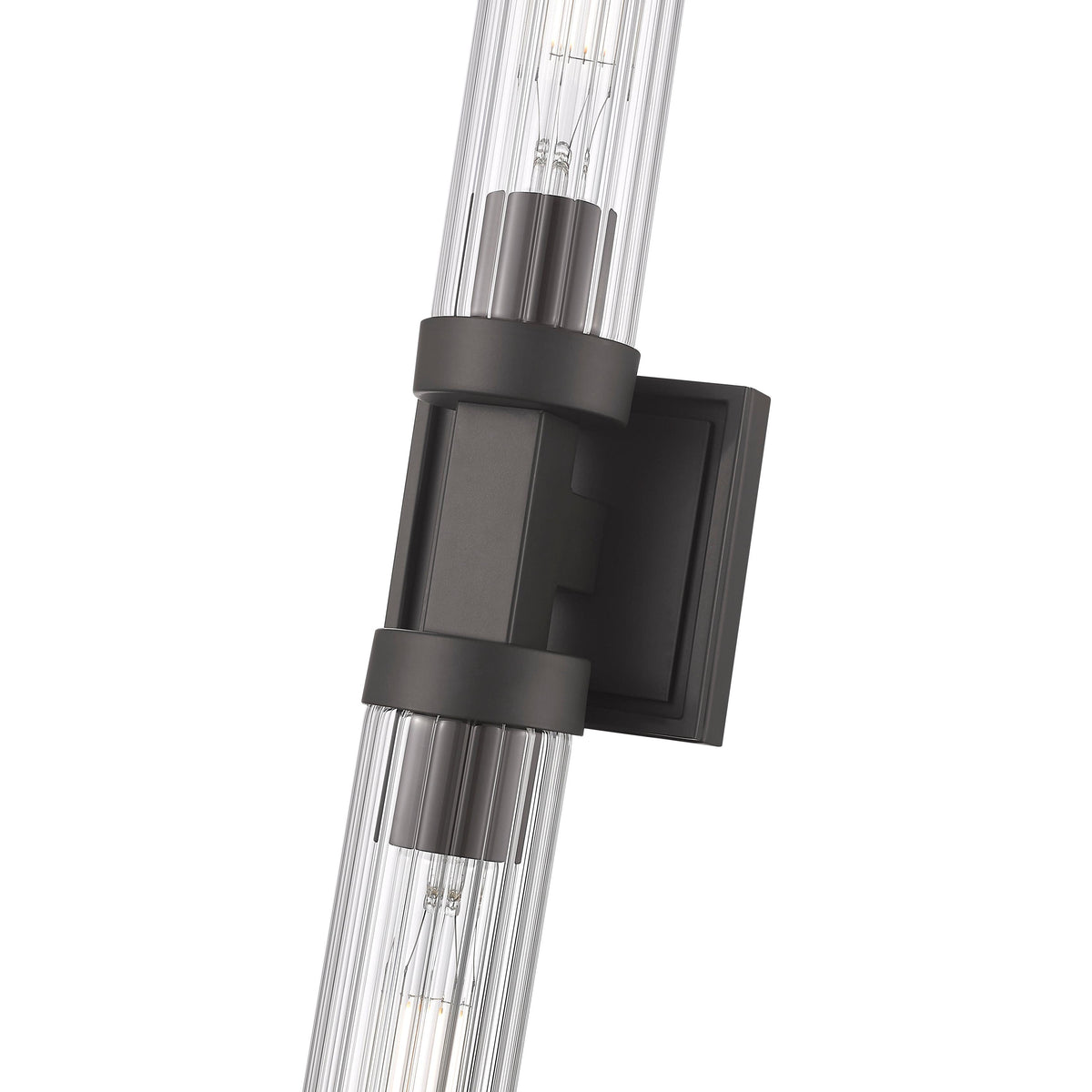 Bronze Fluted Glass Wall Sconce