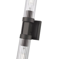 Bronze Fluted Glass Wall Sconce