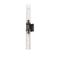 Bronze Fluted Glass Wall Sconce
