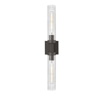 Bronze Fluted Glass Wall Sconce